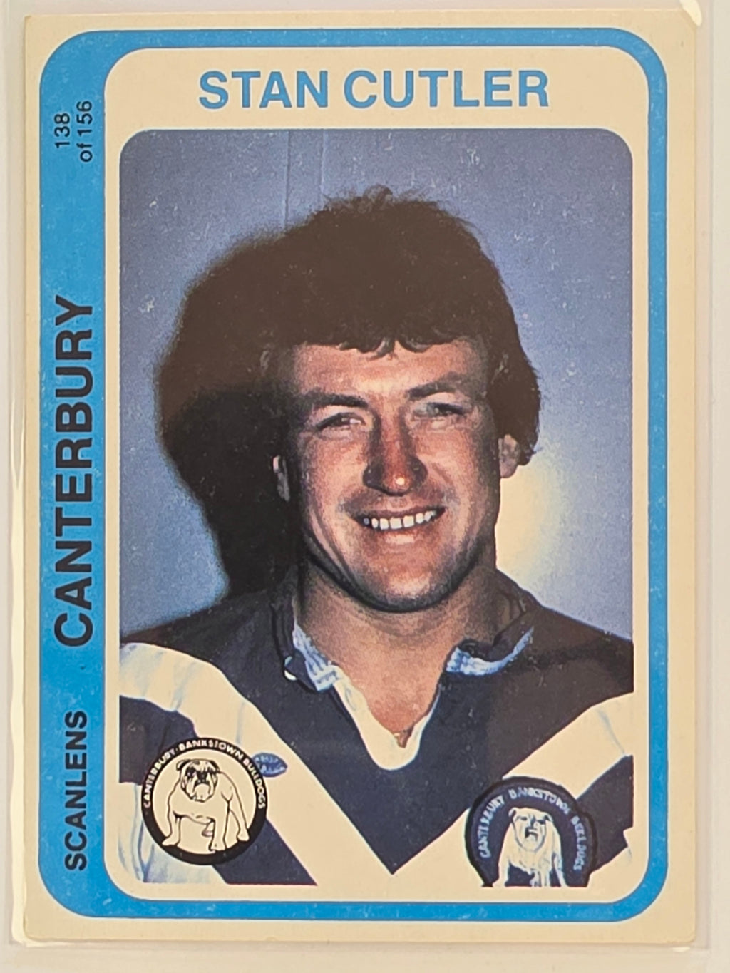 NRL 1979 Scanlens Rugby League #138 Stan Cutler Canterbury Bankstown Bulldogs