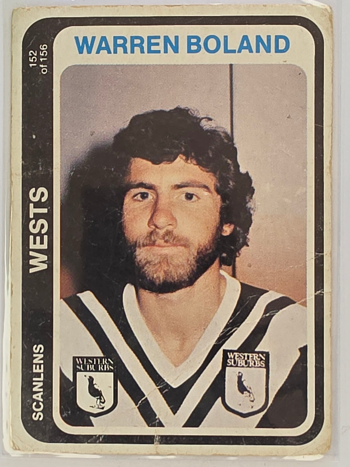 NRL 1979 Scanlens Rugby League #152 Warren Boland Western Suburbs Magpies