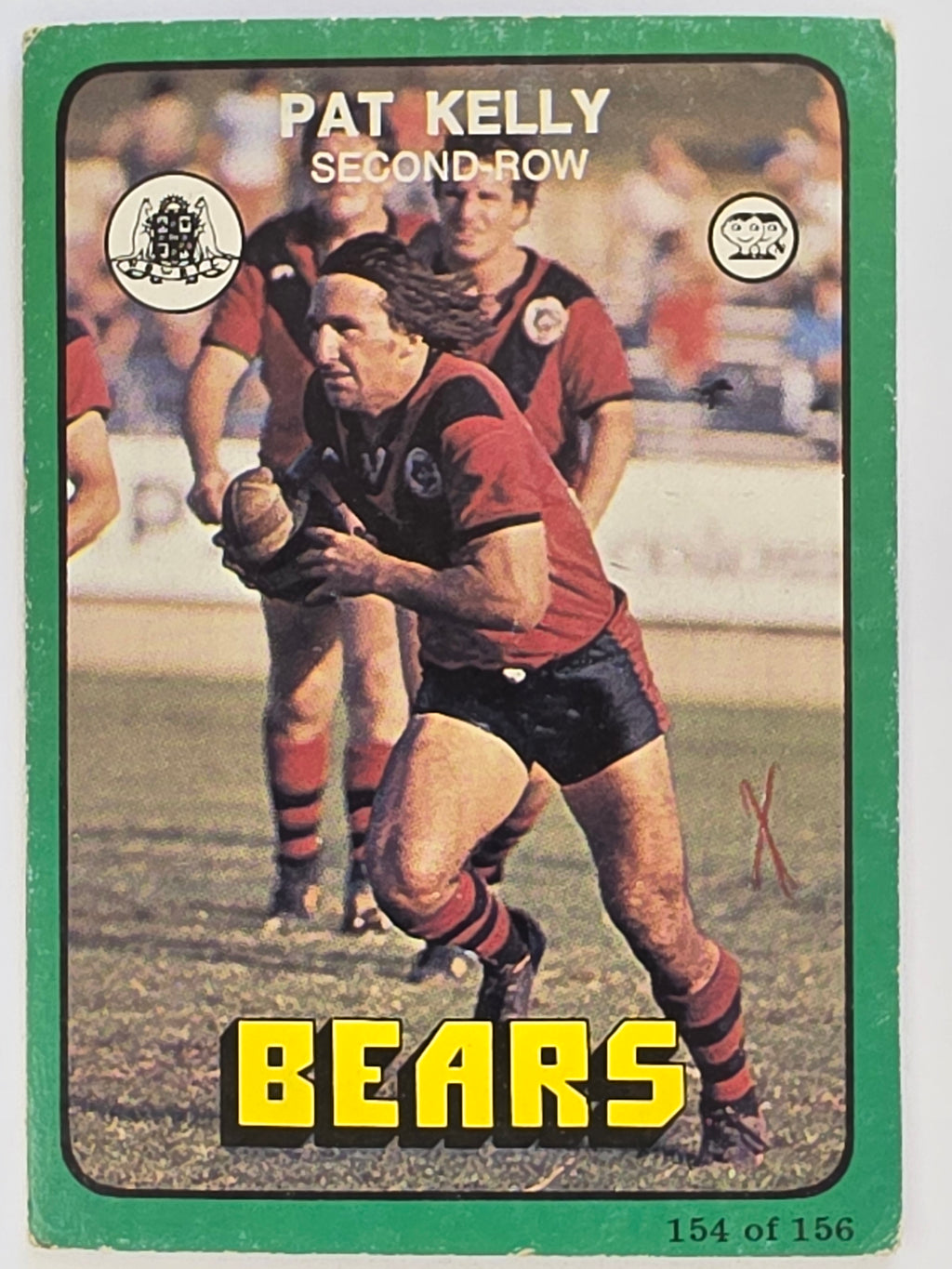 NRL 1978 Scanlens Rugby League #154 Pat Kelly North Sydney Bears
