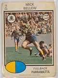 NRL 1975 Scanlens Rugby League #13 Mick Bellew Parramatta Eels