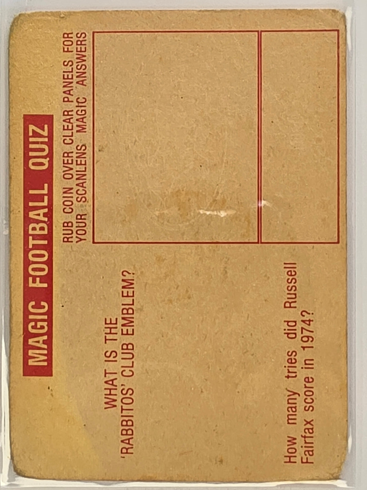 NRL 1975 Scanlens Rugby League #13 Mick Bellew Parramatta Eels