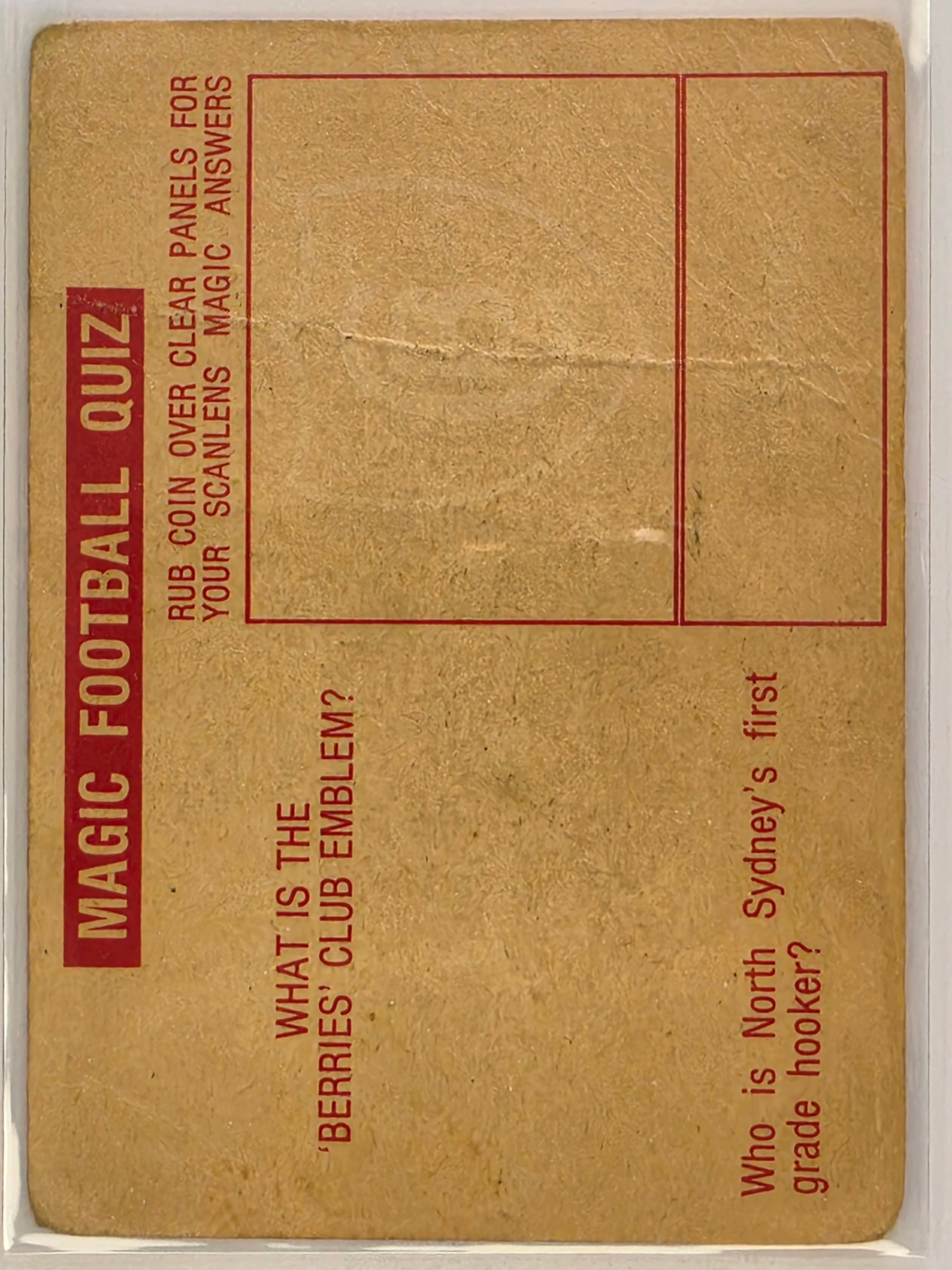 NRL 1975 Scanlens Rugby League #51 Gary Sullivan Newtown Jets