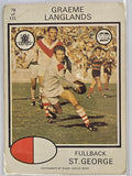 NRL 1975 Scanlens Rugby League #78 Graeme Langlands St George Dragons