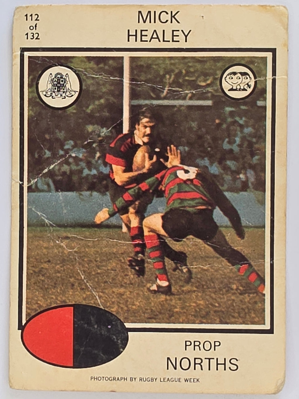 NRL 1975 Scanlens Rugby League #112 Mick Healey North Sydney Bears