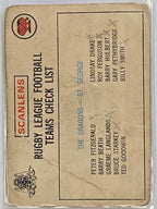 NRL 1975 Scanlens Rugby League St George Dragons Checklist