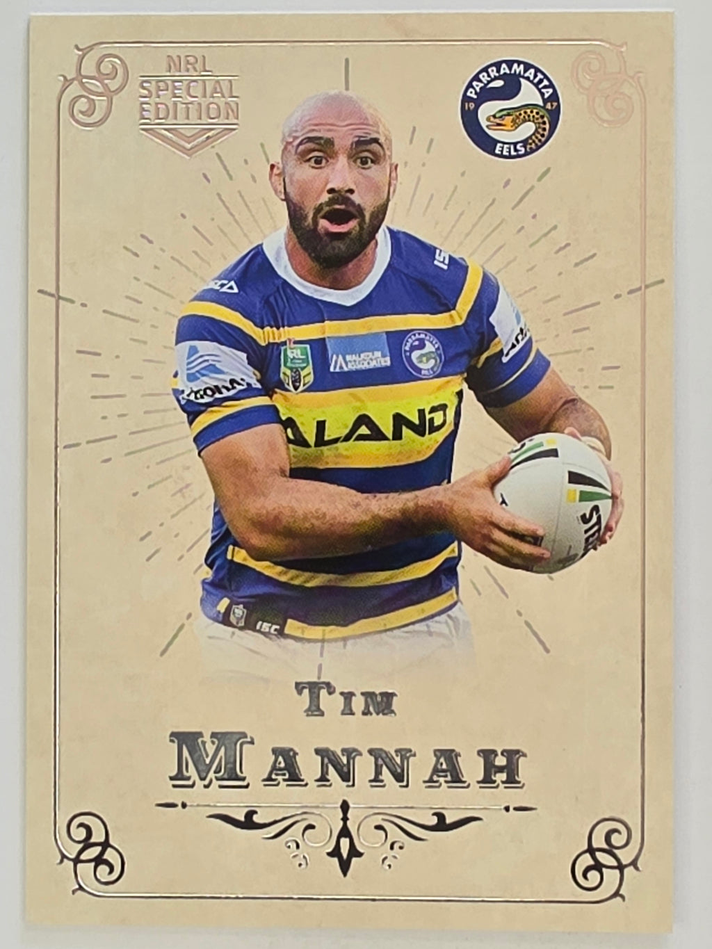 NRL 2018 Glory Base Card #048 Tim Mannah Parramatta Eels