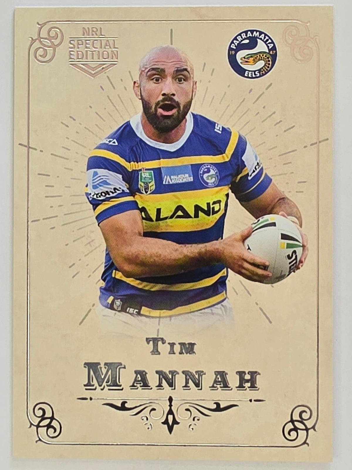 NRL 2018 Glory Base Card #048 Tim Mannah Parramatta Eels