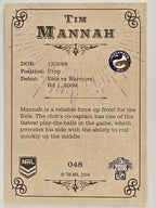 NRL 2018 Glory Base Card #048 Tim Mannah Parramatta Eels