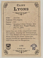 NRL 2018 Glory Base Card #175 Cliff Lyons Manly Warringah Sea Eagles