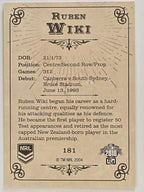 NRL 2018 Glory Base Card #181 Ruben Wiki New Zealand Warriors