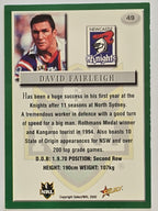 NRL 2000 Impact #049 David Fairleigh Newcastle Knights