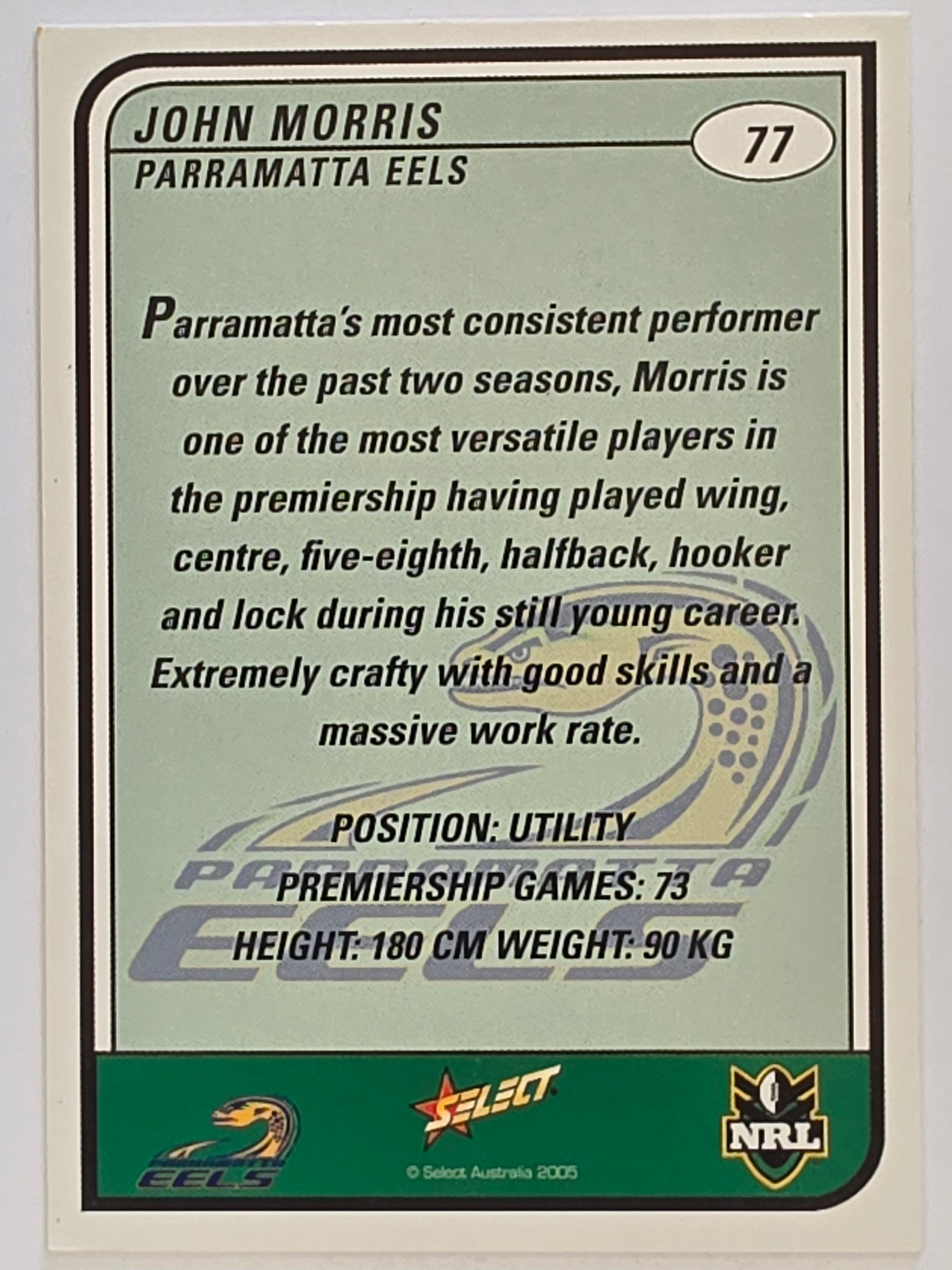 NRL 2005 Tradition  #077 John Morris Parramatta Eels