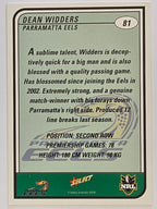 NRL 2005 Tradition  #081 Dean Widders Parramatta Eels