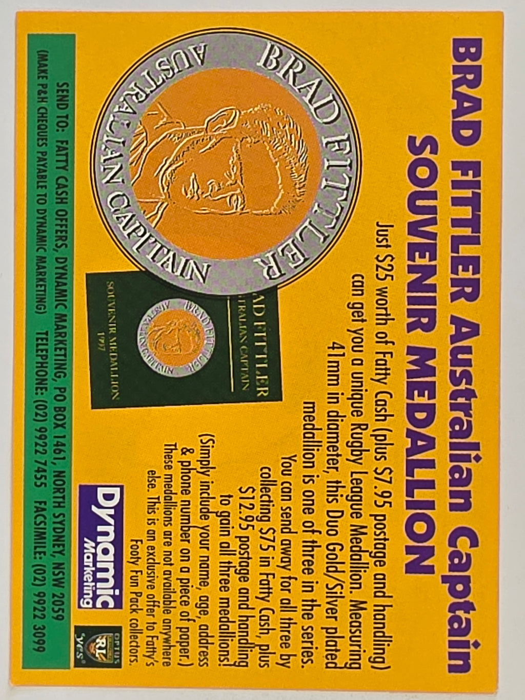 1997 Dynamic Fatty  Fun Pack | Fatty Cash | $3 Three Dollars