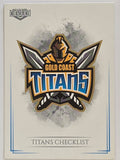 NRL 2019 Elite Base Card #37 Checklist Gold Coast Titans