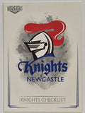 NRL 2019 Elite Base Card #64 Checklist Newcastle Knights