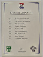 NRL 2019 Elite Base Card #64 Checklist Newcastle Knights