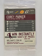 NRL 2011 Tazo Swapz | #002 Corey Parker | Brisbane Broncos