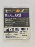 NRL 2011 Tazo Swapz | #006 Michael Ennis | Canterbury Bankstown Bulldogs