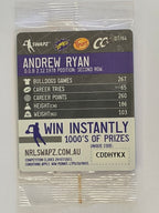 NRL 2011 Tazo Swapz | #007 Andrew Ryan | Canterbury Bankstown Bulldogs