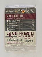 NRL 2011 Tazo Swapz | #041 Matt Ballin | Manly Warringah Sea Eagles