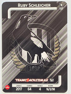 2025 AFLW TeamCoach | Silver Parallel #020 Ruby Schleicher | Collingwood Magpies