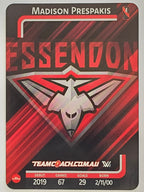 2025 AFLW TeamCoach | Silver Parallel #024 Madison Prespakis | Essendon Bombers