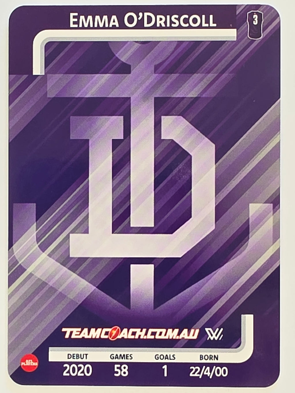 2025 AFLW TeamCoach | Silver Parallel #028 Emma O'Driscoll | Fremantle Dockers