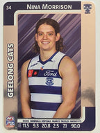 2025 AFLW TeamCoach | Silver Parallel #034 Nina Morrison | Geelong Cats