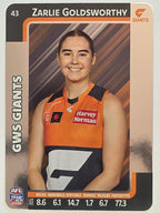 2025 AFLW TeamCoach | Silver Parallel #043 Zarlie Goldsworthy | Greater Western Sydney Giants