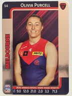2025 AFLW TeamCoach | Silver Parallel #054 Olivia Purcell | Melbourne Demons