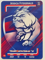 2025 AFLW TeamCoach | Silver Parallel #088 Jessica Fitzgerald | Western Bulldogs
