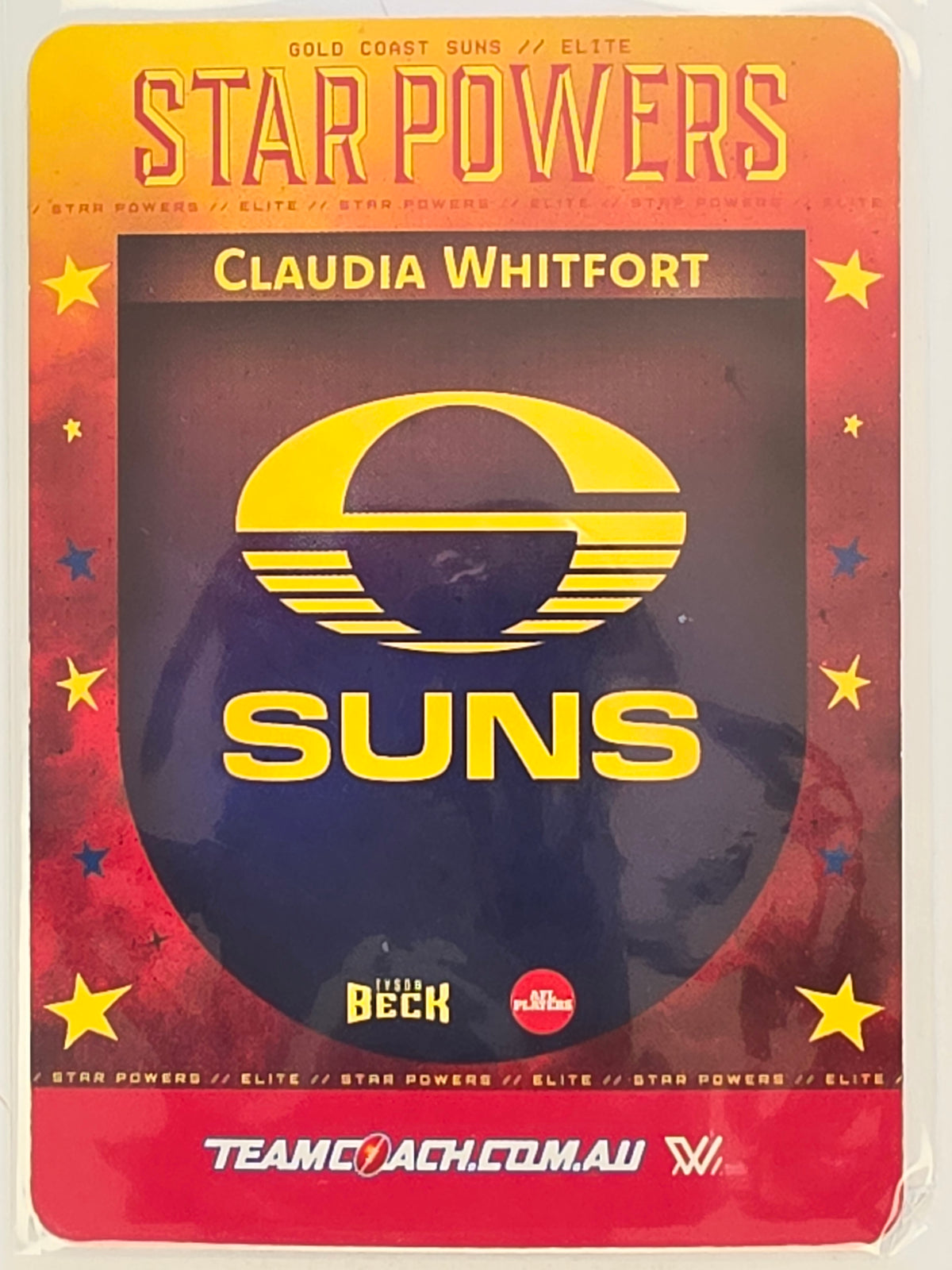 2025 AFLW TeamCoach | Star Powers #SP-08 Claudia Whitfort | Gold Coast Suns