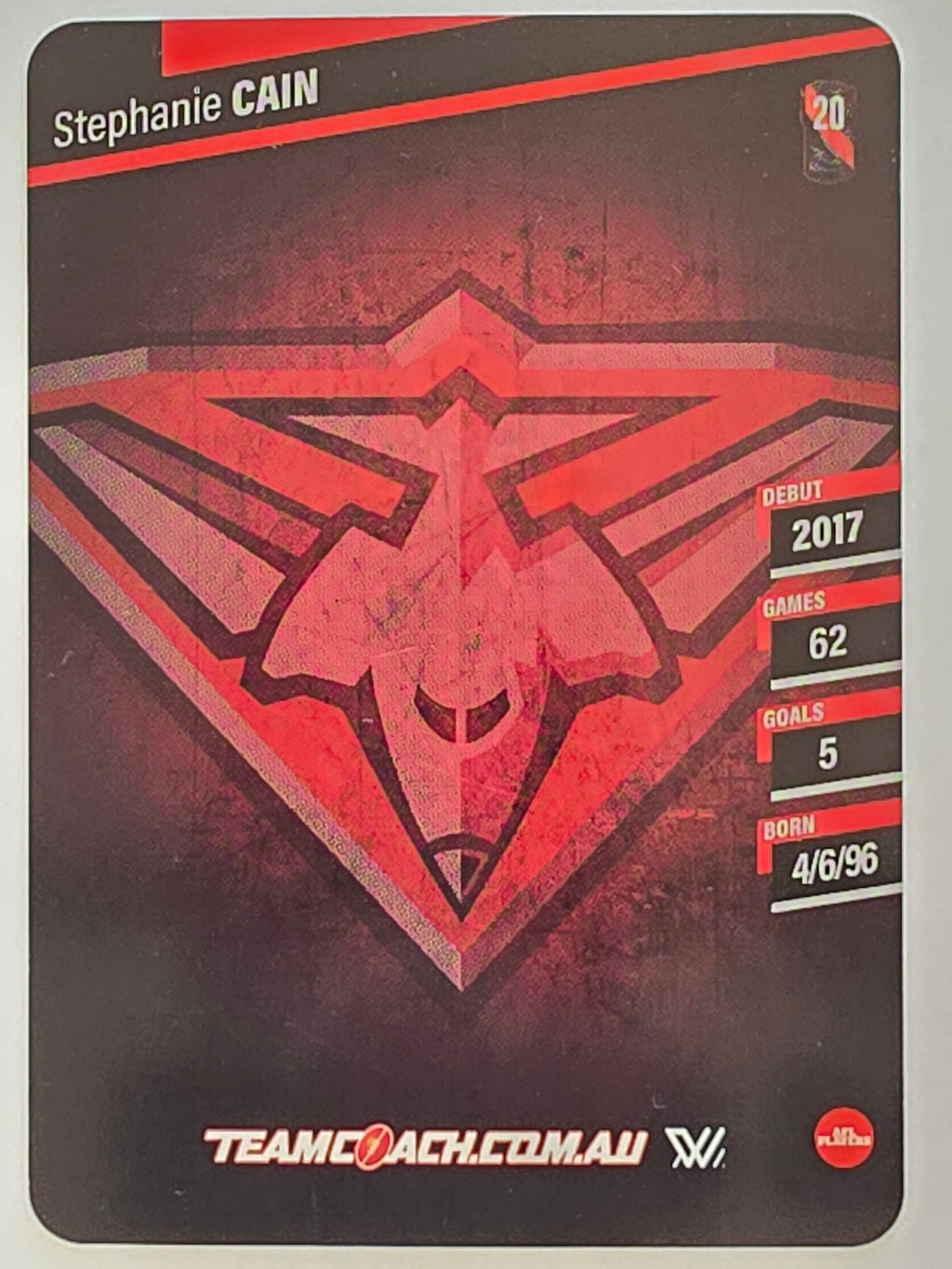 2024 AFLW TeamCoach | Silver Parallel | #13 Stephanie Cain Essendon Bombers