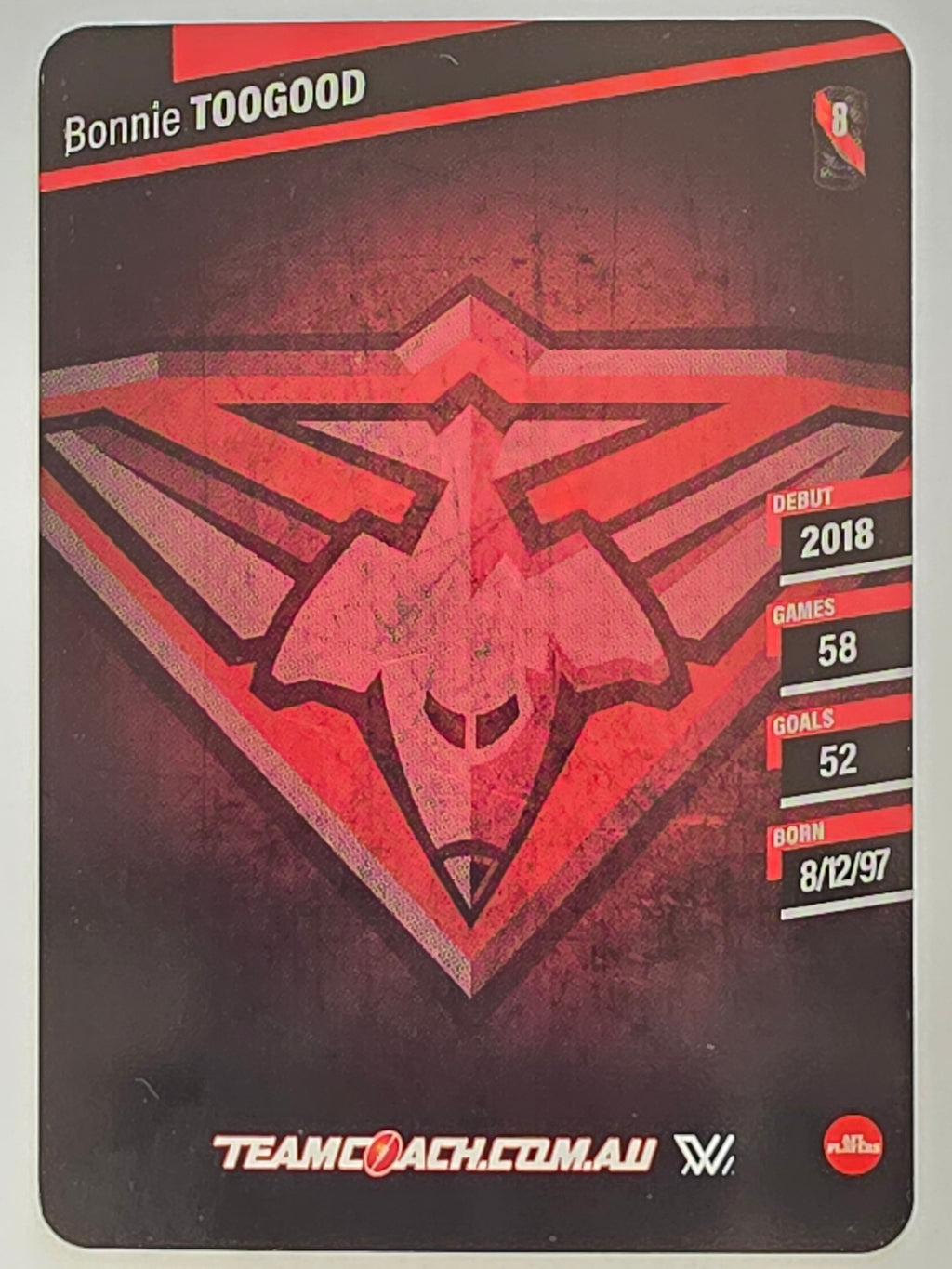 2024 AFLW TeamCoach | Silver Parallel | #15 Bonnie Toogood Essendon Bombers