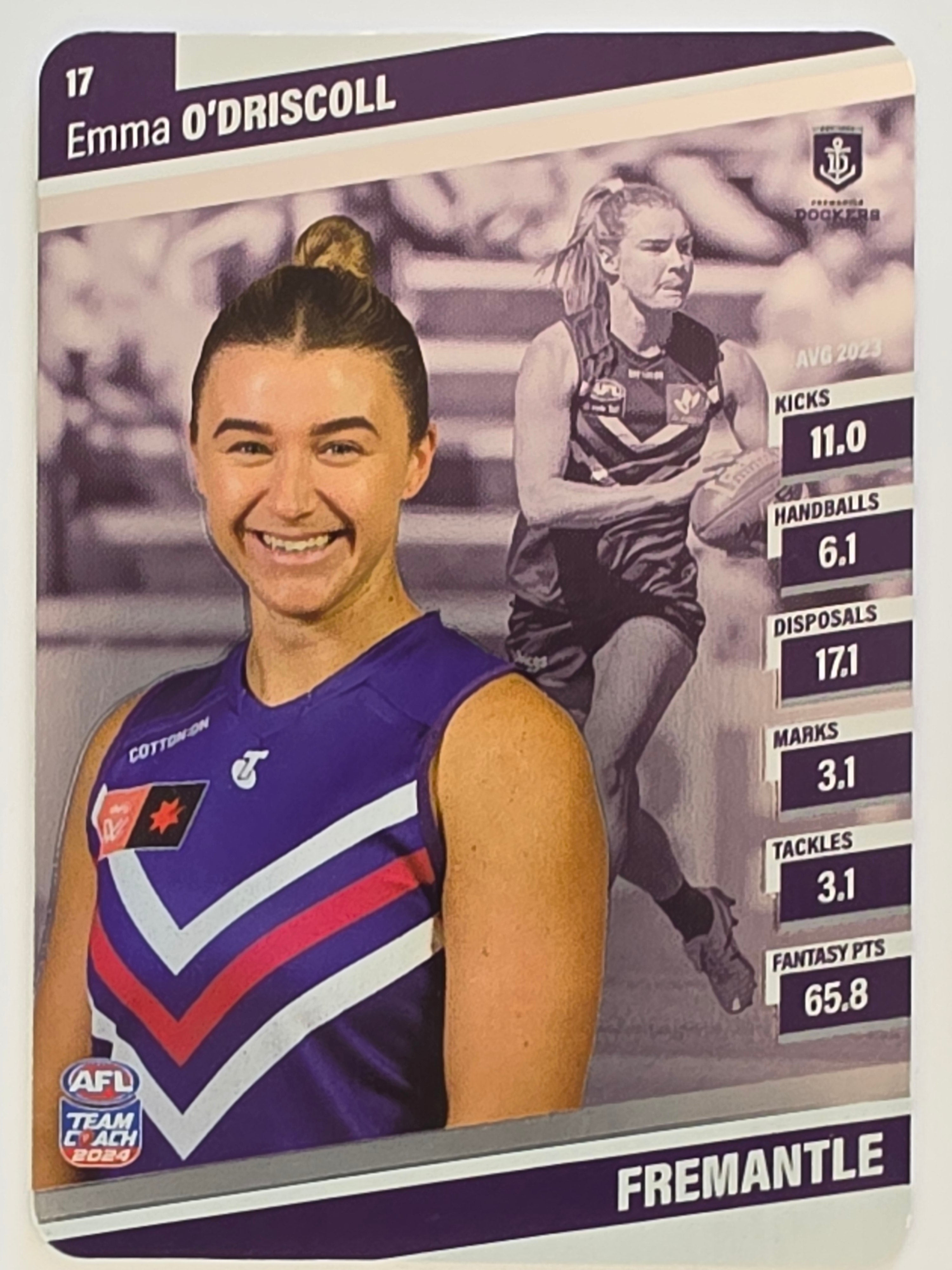 2024 AFLW TeamCoach | Silver Parallel | #17 Emma O'Driscoll Fremantle Dockers