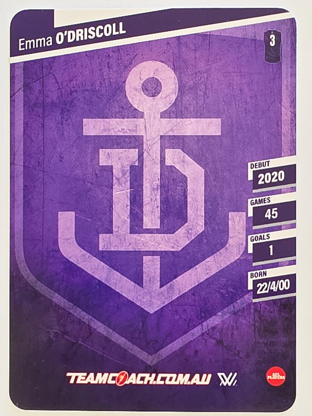 2024 AFLW TeamCoach | Silver Parallel | #17 Emma O'Driscoll Fremantle Dockers