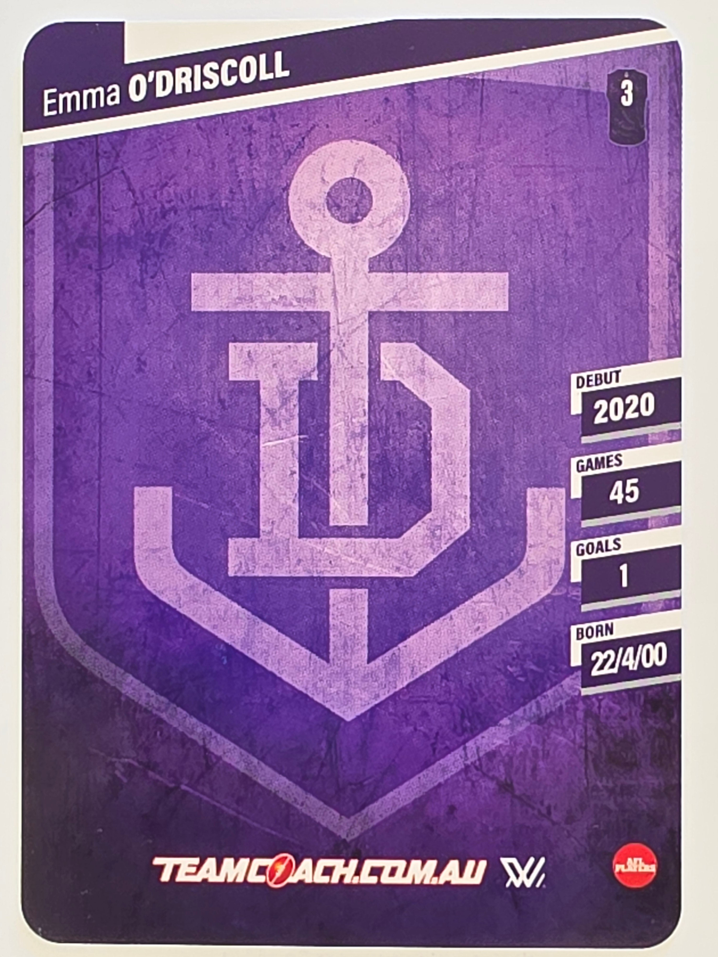 2024 AFLW TeamCoach | Silver Parallel | #17 Emma O'Driscoll Fremantle Dockers