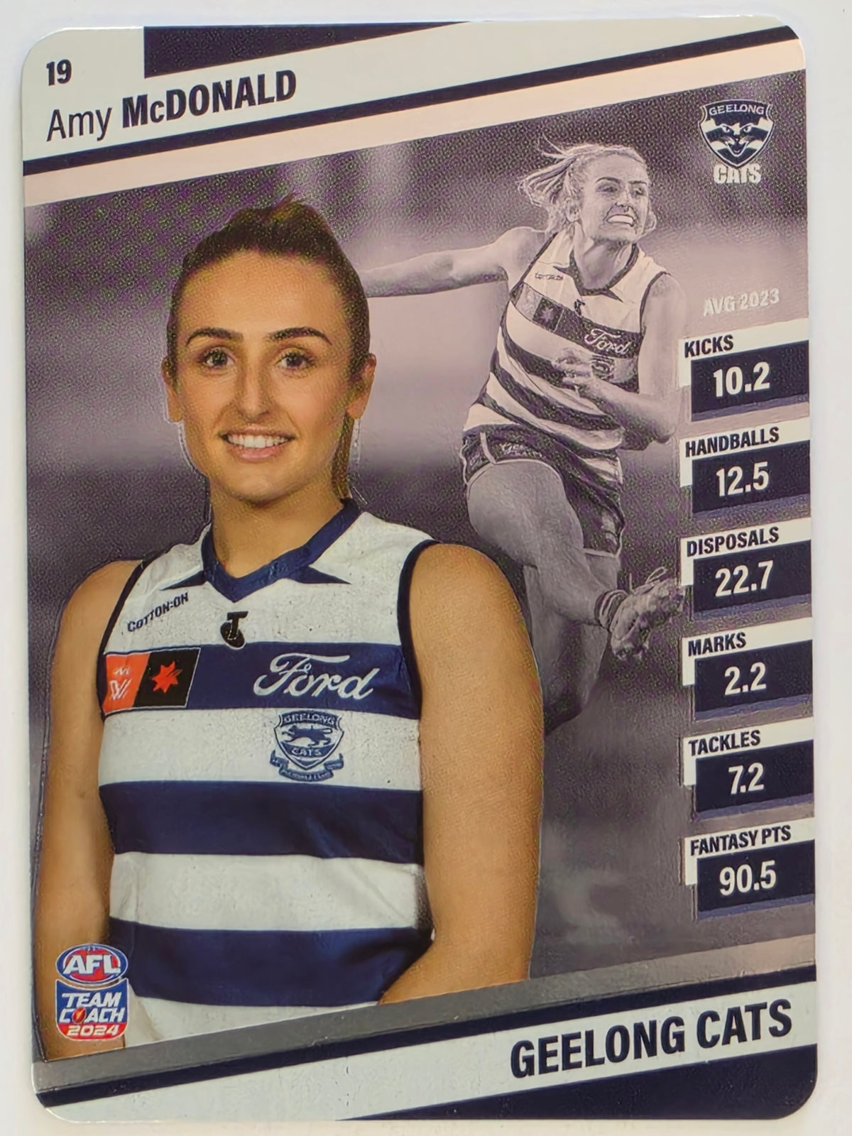2024 AFLW TeamCoach | Silver Parallel | #19 Amy McDonald Geelong Cats