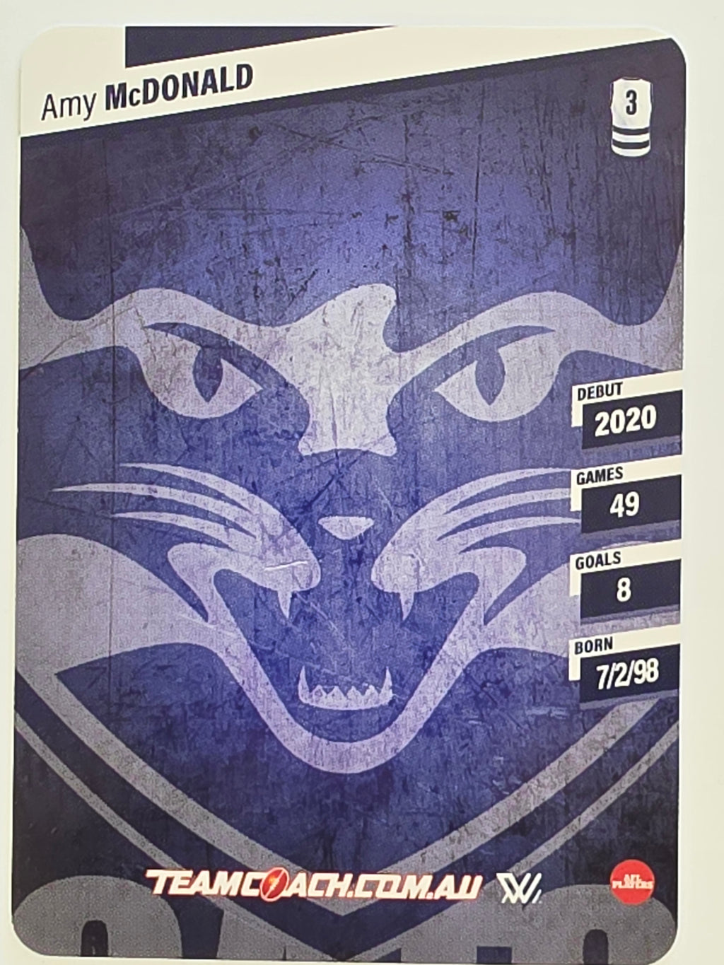2024 AFLW TeamCoach | Silver Parallel | #19 Amy McDonald Geelong Cats