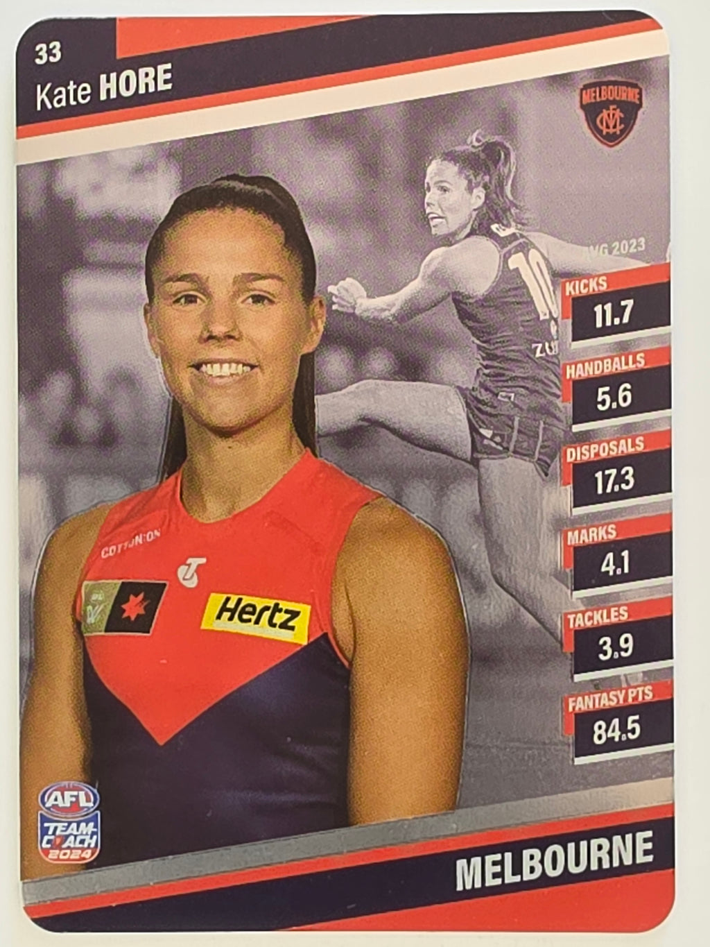 2024 AFLW TeamCoach | Silver Parallel | #33 Kate Hore Melbourne Demons