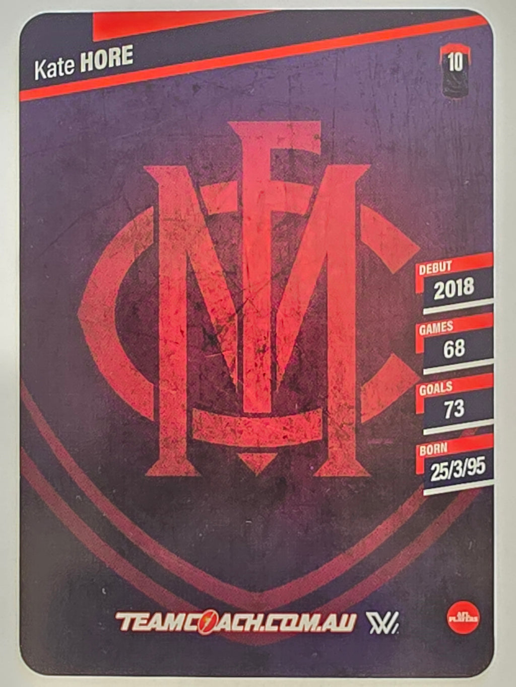 2024 AFLW TeamCoach | Silver Parallel | #33 Kate Hore Melbourne Demons