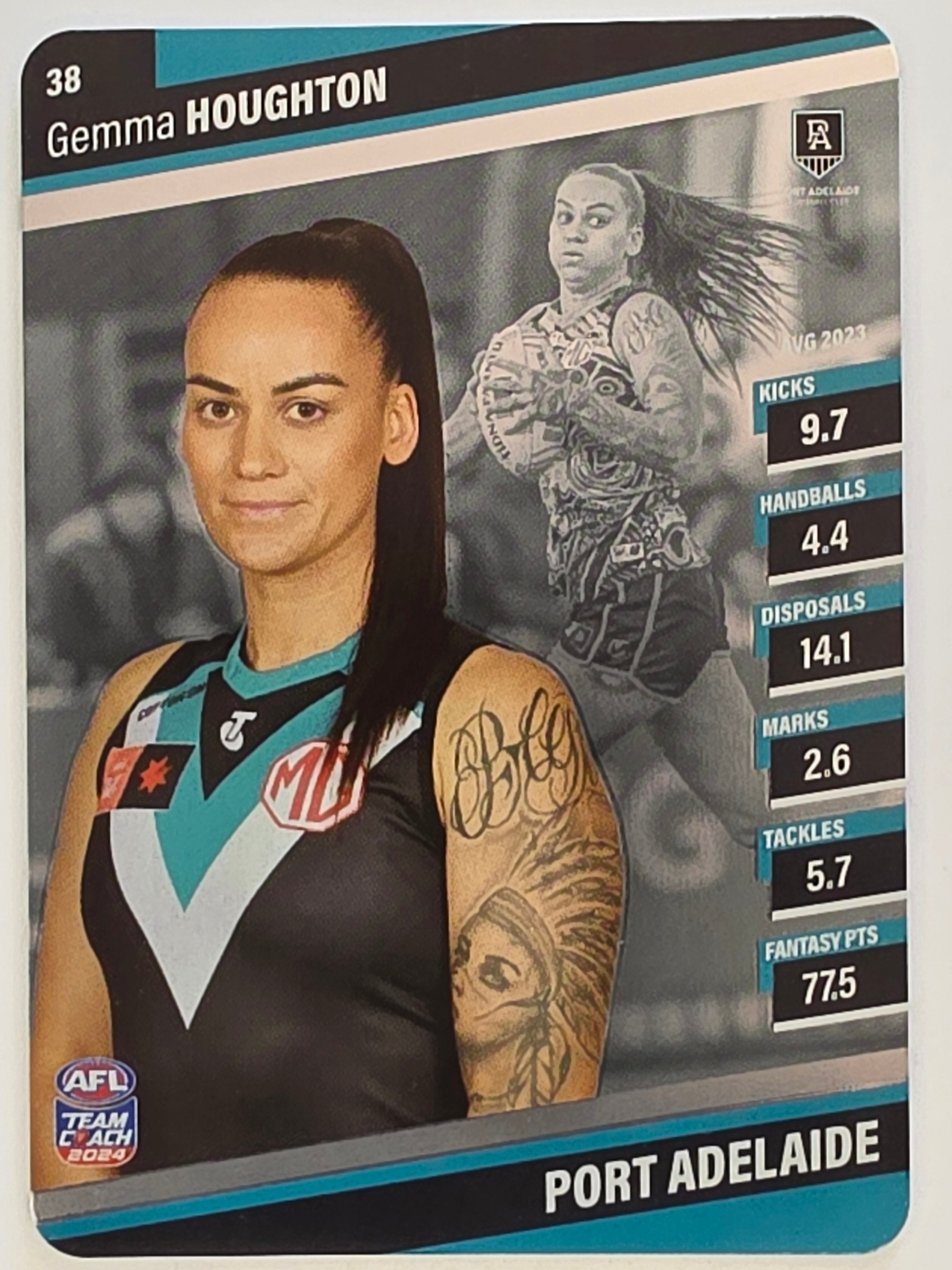 2024 AFLW TeamCoach | Silver Parallel | #38 Gemma Houghton Port Adelaide Power