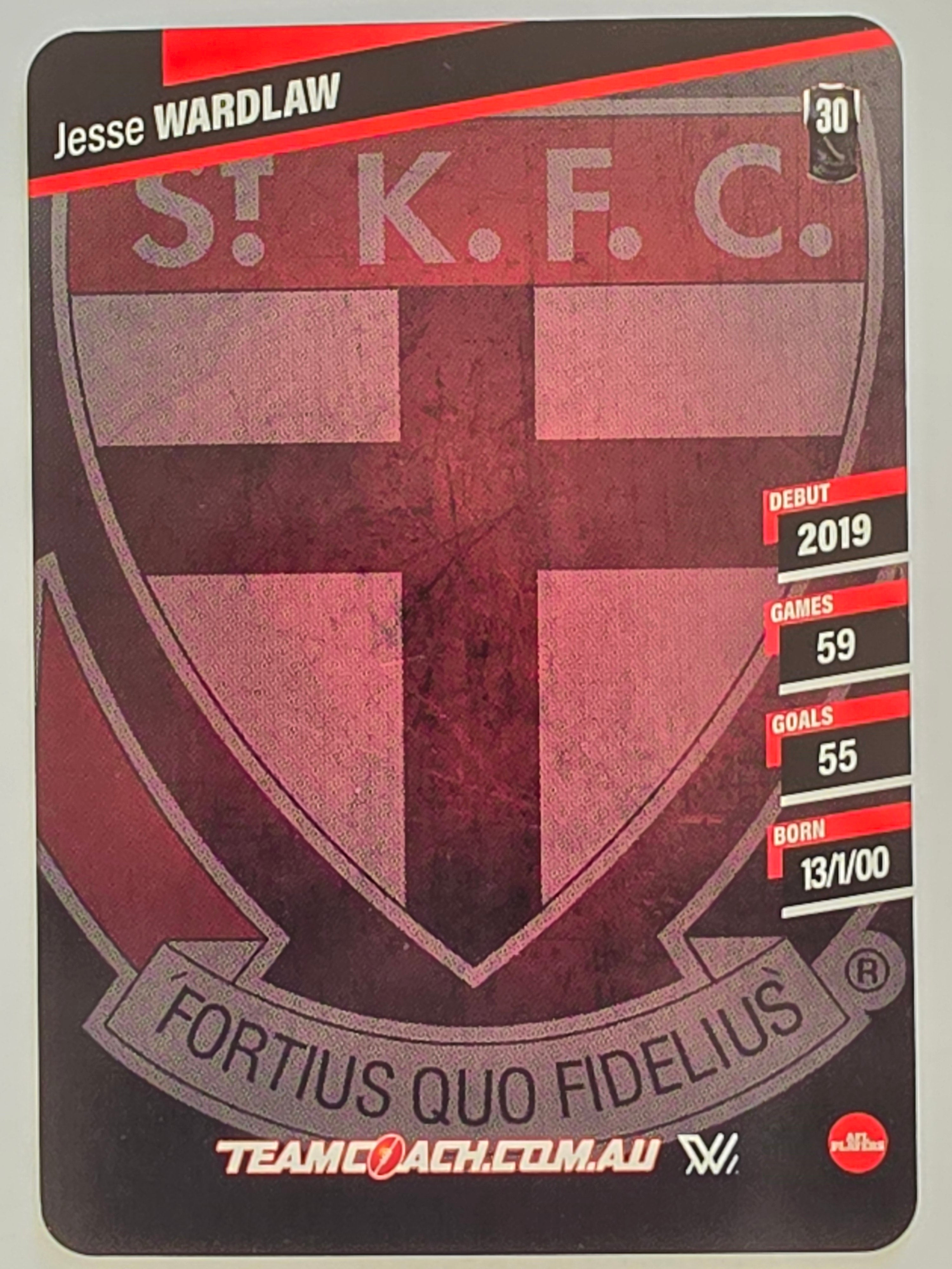 2024 AFLW TeamCoach | Silver Parallel | #45 Jesse Tawhiao-Wardlaw St. Kilda Saints