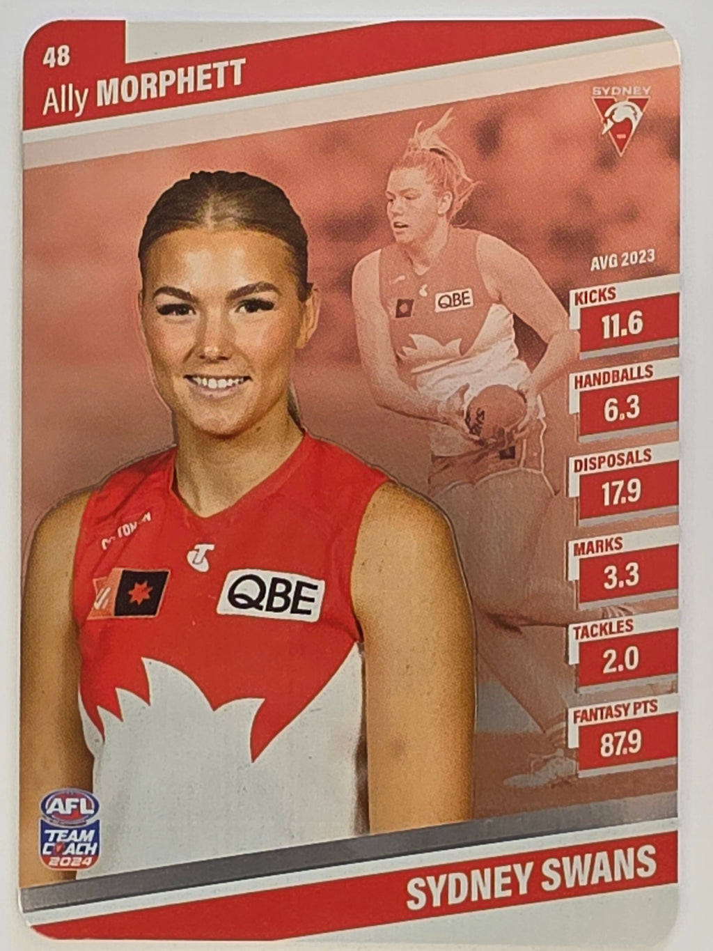 2024 AFLW TeamCoach | Silver Parallel | #48 Ally Morphett Sydney Swans