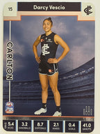 2023 AFLW TeamCoach | Silver Parallel | #15 Darcy Vescio Carlton Blues