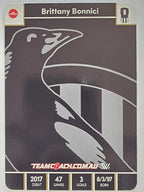 2023 AFLW TeamCoach | Silver Parallel | #17 Brittany Bonnici Collingwood Magpies