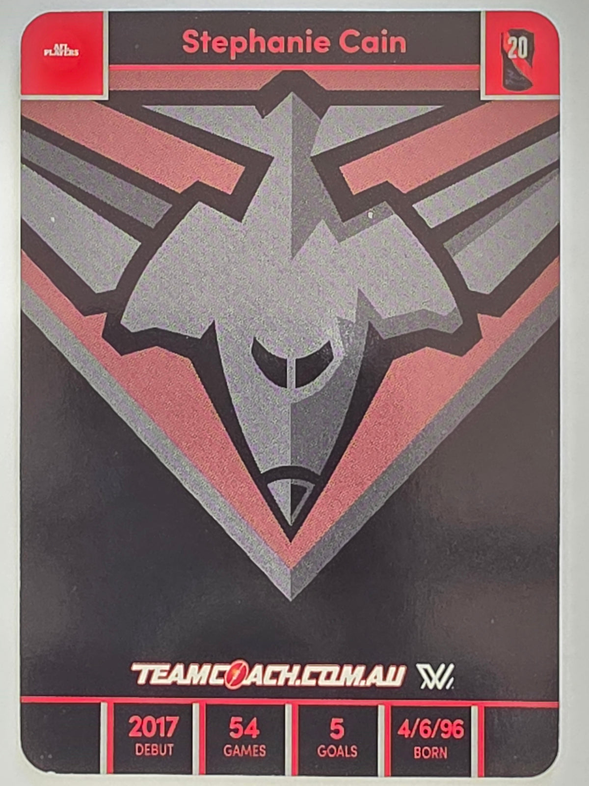 2023 AFLW TeamCoach | Silver Parallel | #22 Stephanie Cain Essendon Bombers