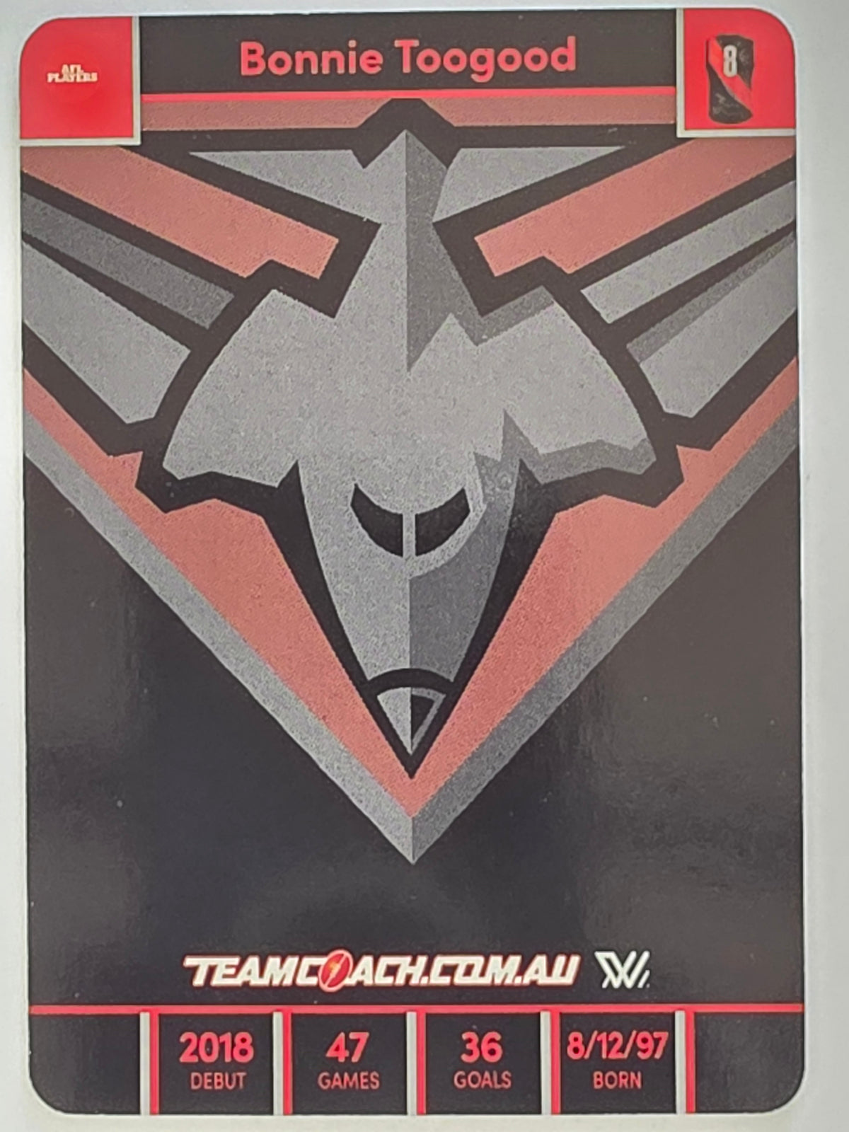 2023 AFLW TeamCoach | Silver Parallel | #24 Bonnie Toogood Essendon Bombers