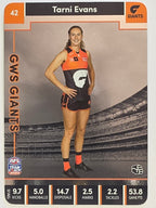 2023 AFLW TeamCoach | Silver Parallel | #42 Tarni Evans Greater Western Sydney Giants